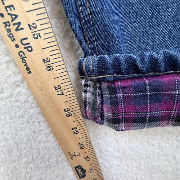Berne Women Flannel Lined Quarry Jeans Sz 12T Straight Leg Mid Rise Work Outdoor - Picture 8 of 12